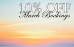 Exclusive 10% Discount on March Getaways – Book Now with COZY10!