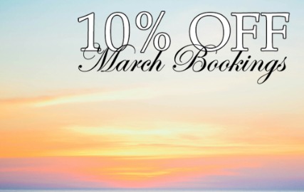 Exclusive 10% Discount on March Getaways – Book Now with COZY10!